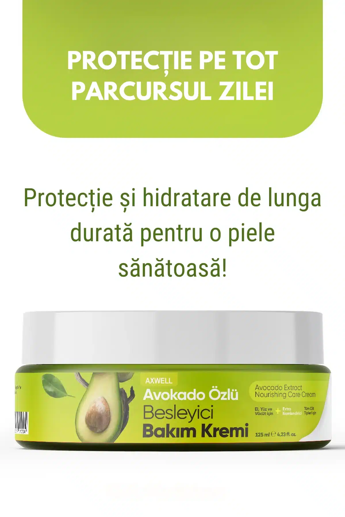 Crema de corp cu extract de avocado pentru Hidratare si Hranire Intensa, Verilaria, 125ml